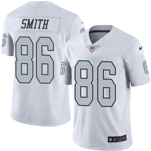 Youth Limited Lee Smith Nike Jersey White - #86 Rush NFL Oakland Raiders